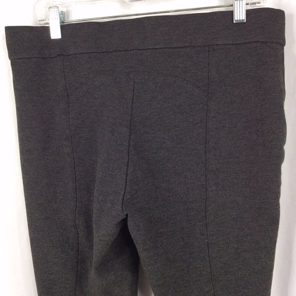 Anne Klein Womens Midweight Tummy Control Ponte Pant Size Large Charcoal Heather - Picture 8 of 12